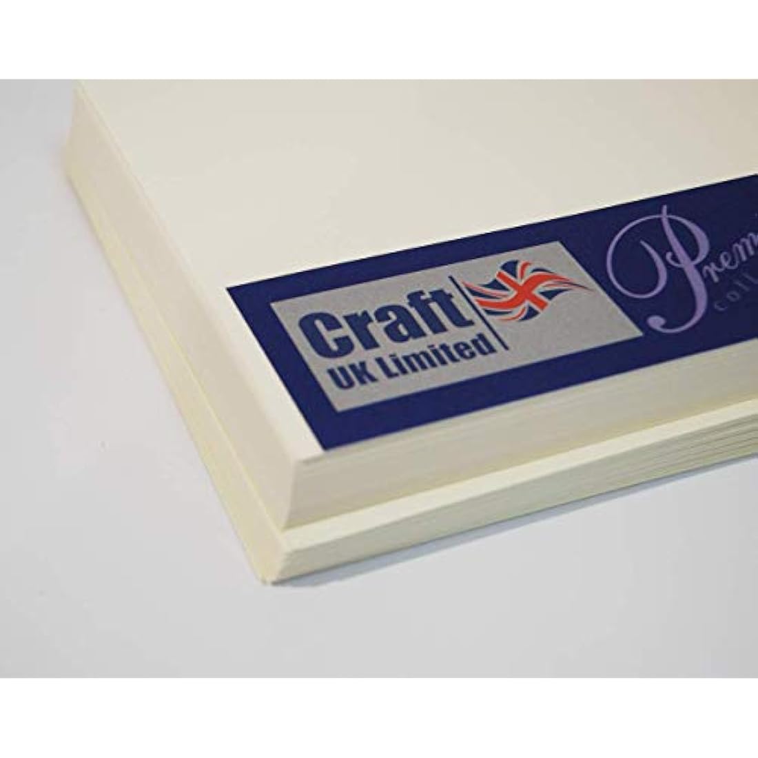Craft UK W104 6x6 Linen Card and Envelope Pack of 50 - Ivory