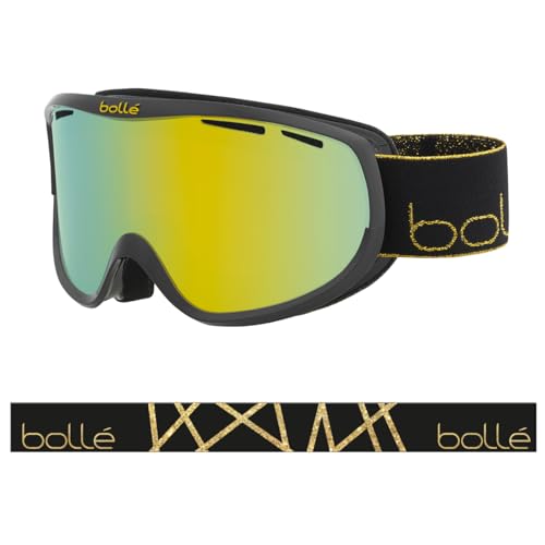boll? - Sierra, Black Gold Shiny, Sunshine Cat 3, Small-Medium, Snow Goggles, Feminine, Adult