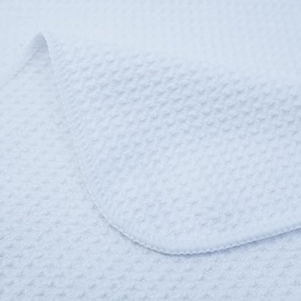 POLYTE Premium Microfibre Kitchen Dish Tea Towel Waffle Weave (White, 40x71) 12 Pack