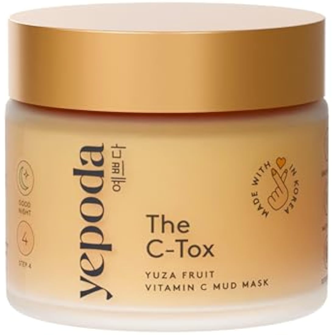 Yepoda Face Mask Vitamin C - The C-TOX. Face Mud mask with Yuza Fruit and Tumeric. Korean Cosmetics (80 g)