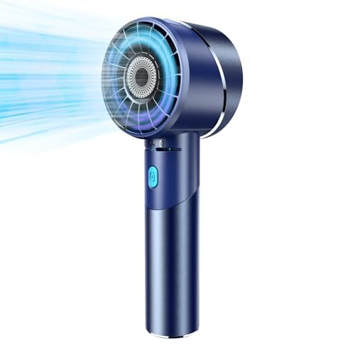COZOME Handheld Fan,Ultra-Portable 7000 RPM Turbo Mini Fan with 16H Battery,4-Speed USB Rechargeable Metal Design | Pocket Fan for Travel/Outdoor/Home/Office,Gift for Men & Women (Alloy Construction)
