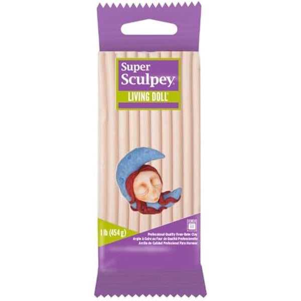 Sculpey Super Sculpey ZSLD-3 Living Doll Clay, 454 g, Light
