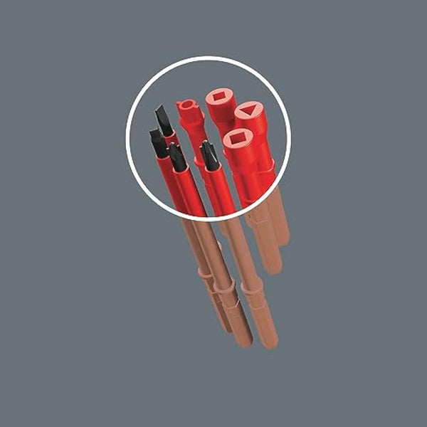 Wera Kraftform Kompakt VDE 7 Universal 1 Interchangeable Blade Screwdriver Set, PH/SL, 7PC, 05003470001