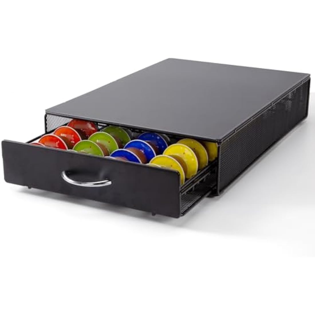 SYSYLY Coffee Pod Holder,Coffee Pod Storage Drawer For Dolce Gusto Pods,Max. Capacity 40 - Coffee Machine Stand With Coffee Pod Organizer.