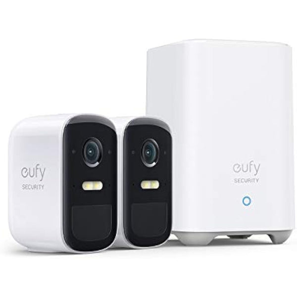 eufy Security eufyCam 2C Pro 2-Cam Kit Security Camera outdoor wireless, 2K Resolution, 180-Day Battery Life, IP67 Water-Resistant, Night Vision, No Monthly Fee,Home Security System