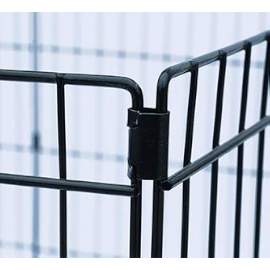 Doggy Style 8 Panel Playpen Suitable for Dogs Puppies Cats & Rabbits Foldable Ideal for Indoor/Outdoor use Puppy Play Pen (Small, 8 Panel Light/Lge Door/Black)