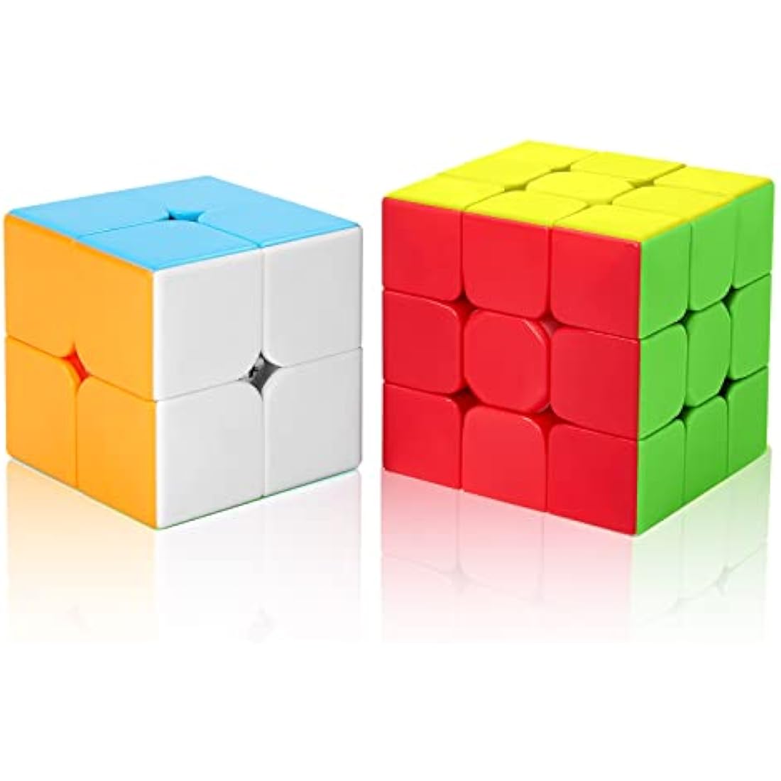 ROXENDA Speed Cube Set, 2X2 3X3 Speed Cube Original Fast Cube with Instruction (Stickerless)