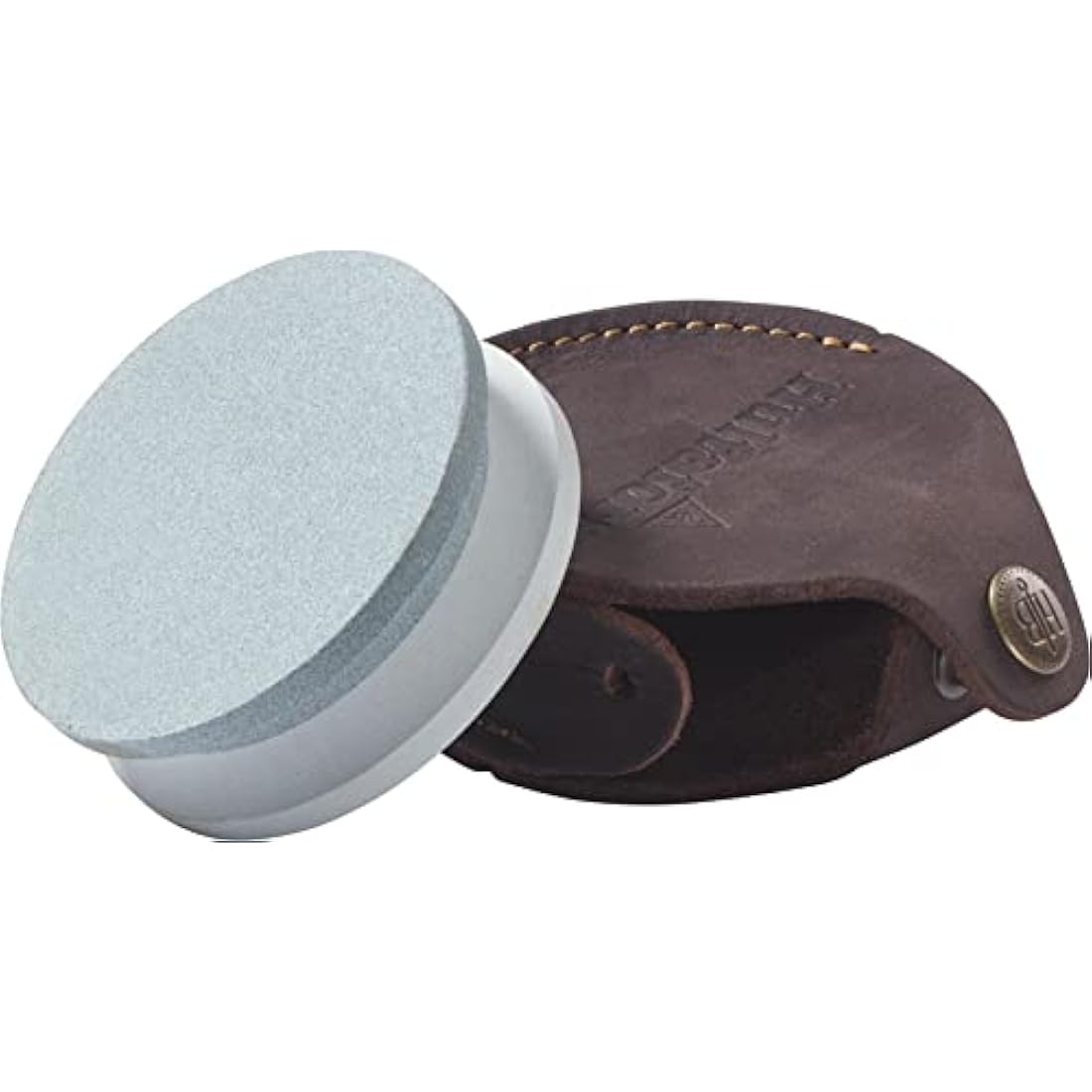 Hultafors Swedish Axe Griding Stone with Leather Pouch, Grey