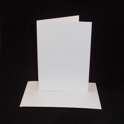 10 x A4 White Card Blanks with White Envelopes