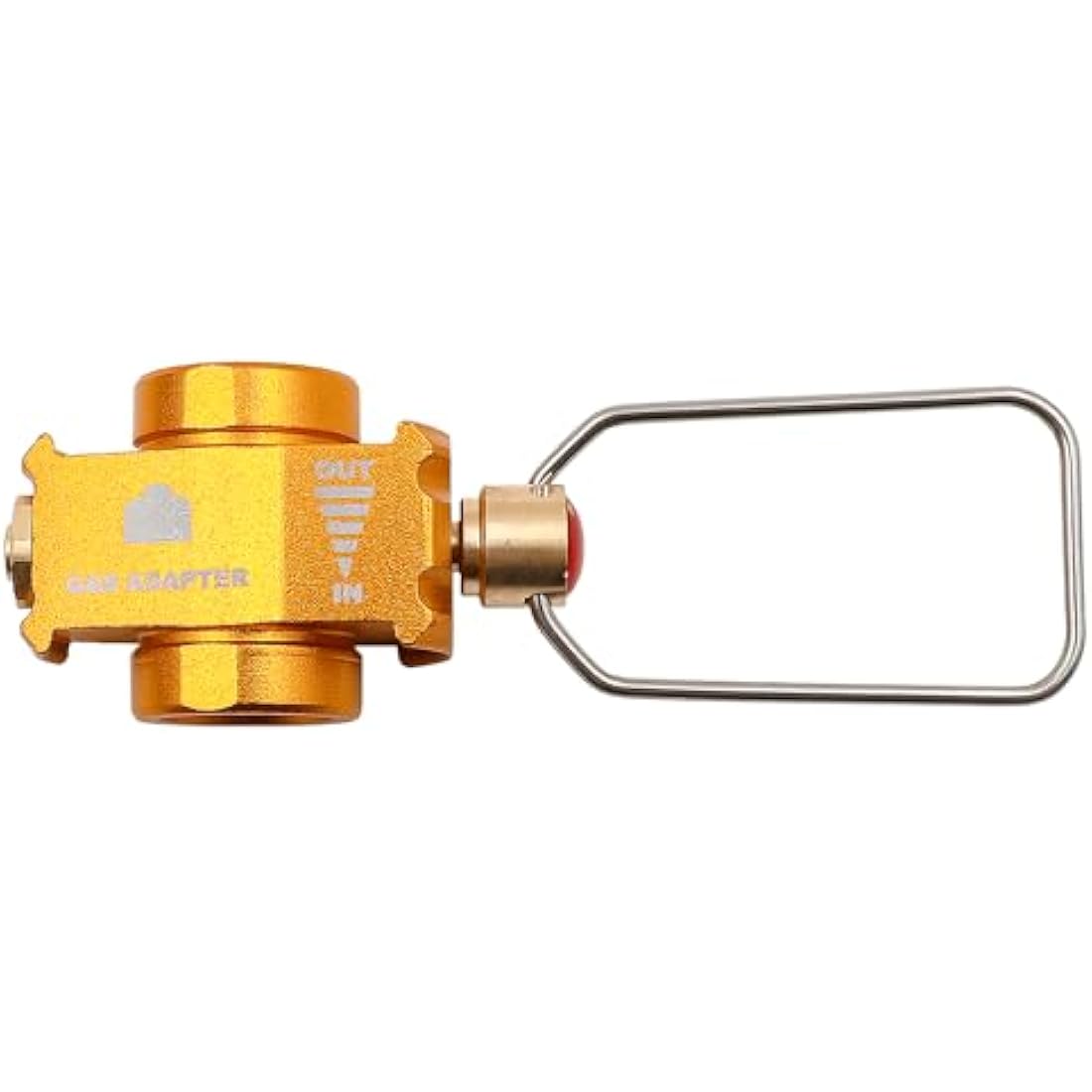 Tiardey Camping Gas Saver,Gas Converter Shifter Refill,Butane Gas Cartridge Convertor Shifter Adapter Valve (Golden)