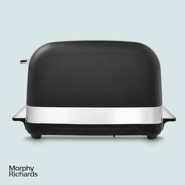 Morphy Richards Venture Black 4 Slice Toaster - Defrost Setting - High Lift Feature - 240131