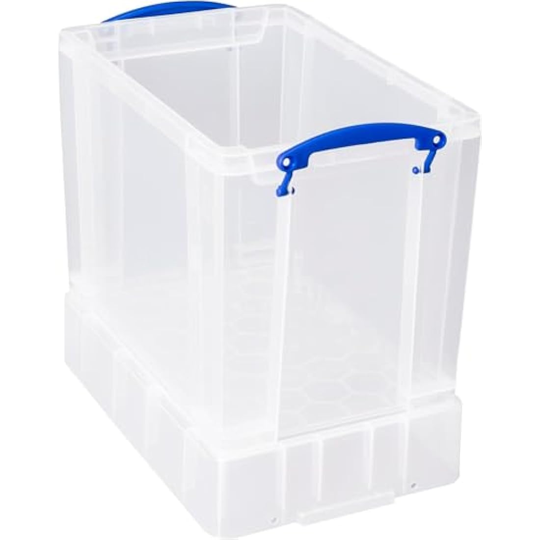 Really Useful Plastic Storage Box 19 Litre with XL Lid Clear - Secure, Transparent, and Stackable Storage Solution for 12" Files (‎39.5 x 33 x 25.5 cm)