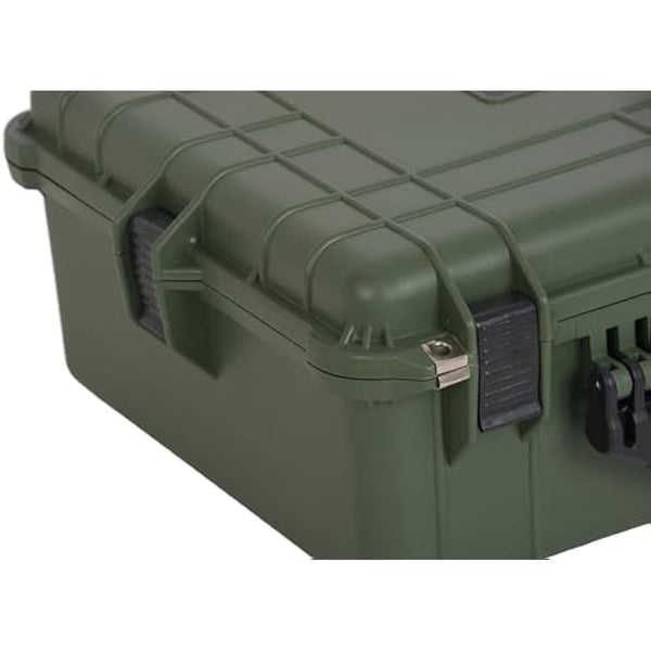 MEIJIA Waterproof Hard Camera Case with Customizable Fit Foam, Fit for Drones,Camera,Lens (Green, 20.62"x16.85"x8.11")