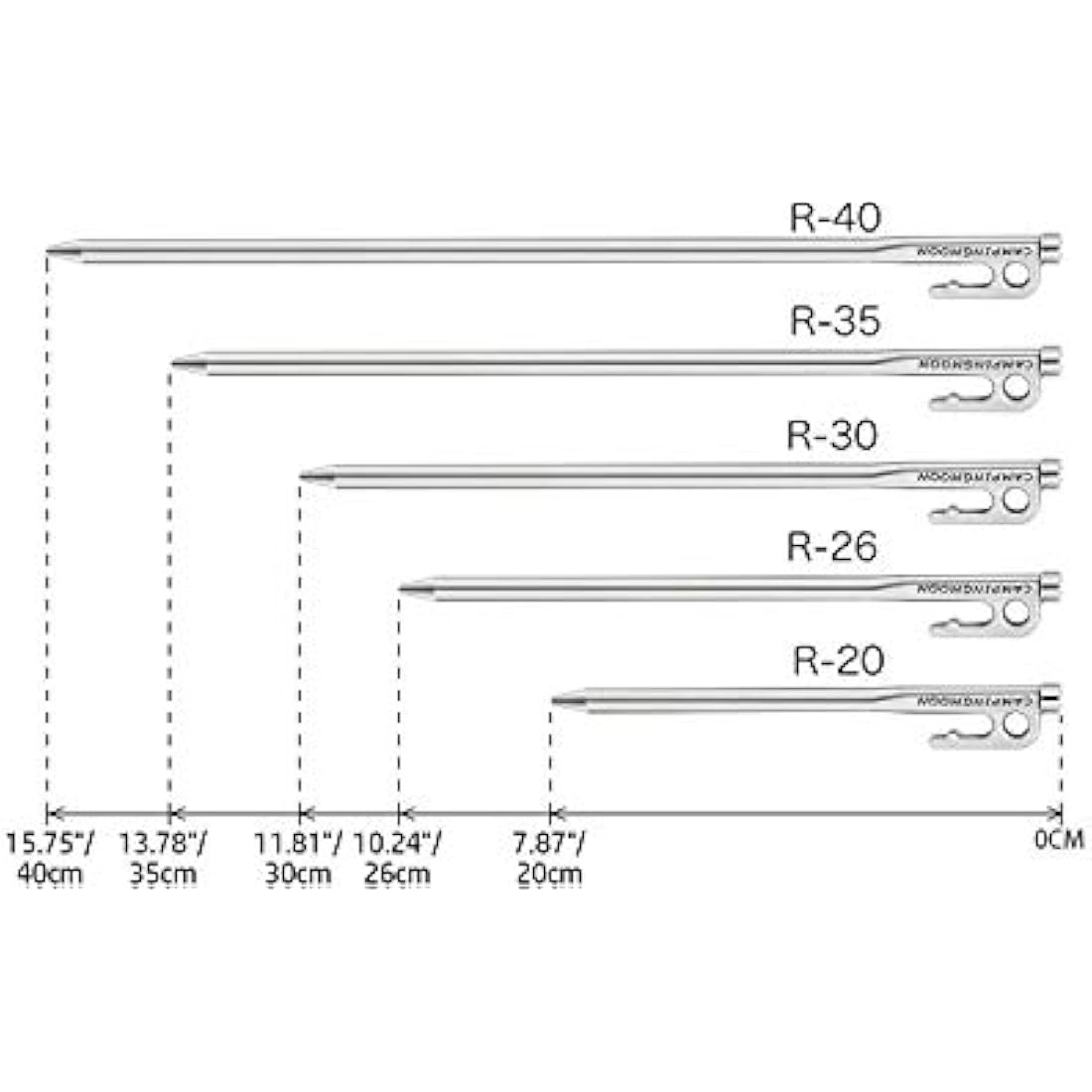 Stainless Steel Tent Stake R-30-8P
