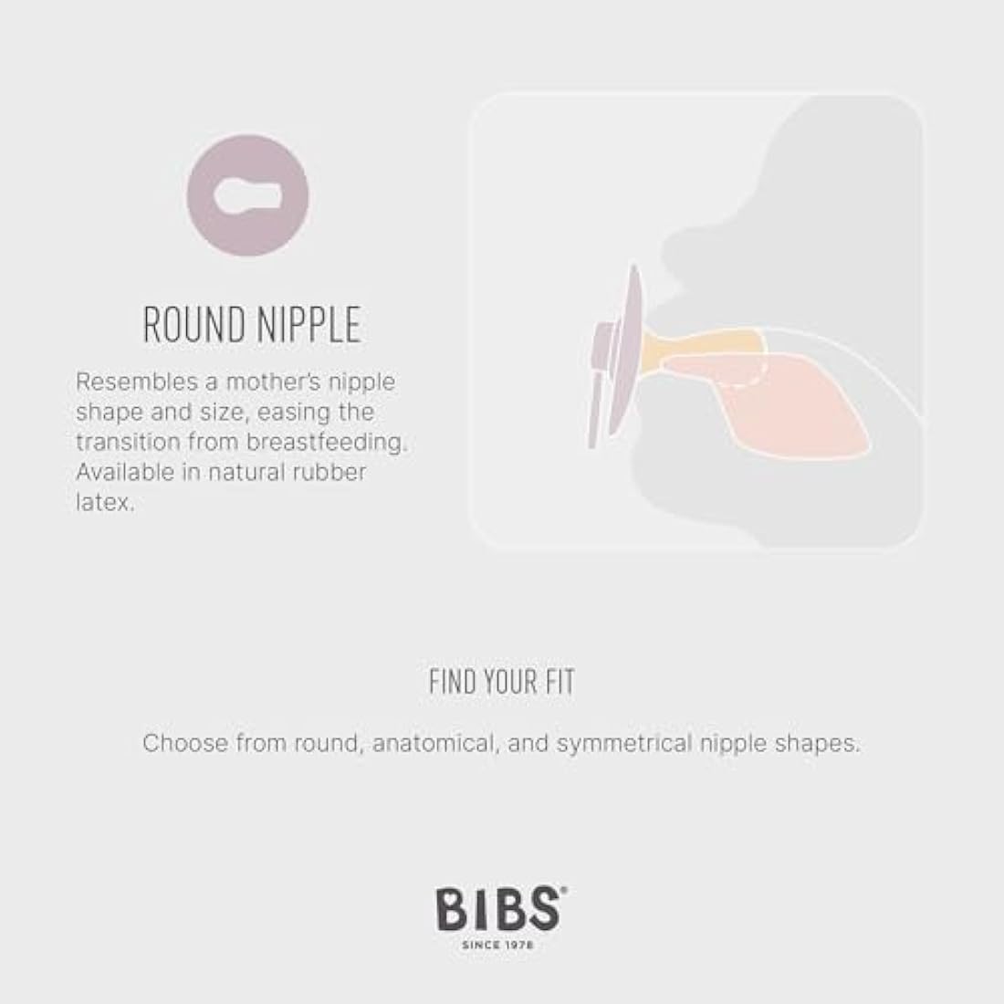 BIBS Colour Soother 2-Pack, BPA Free Dummy Pacifier, Round Nipple. Natural Rubber Latex, Size 2 (6-18 Months), Vanilla/Vanilla