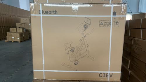 Bluearth Self-Powered-Fan Exercise Bike with Dynamic LED Light Effects, Pro Livestreaming Classes, Smart Exclusive App, 300 LBS Magnetic Resistance Indoor Stationary Cycling Workout Bike for Home