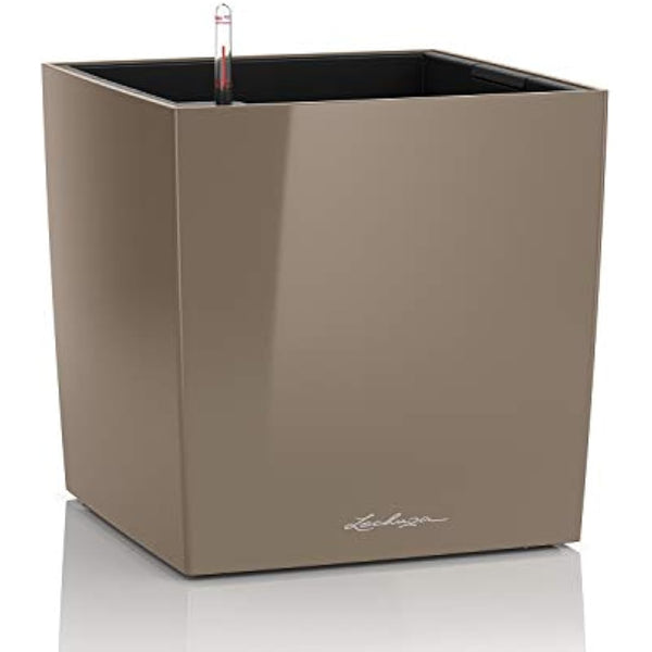 LECHUZA CUBE Premium 50 taupe high gloss 16565