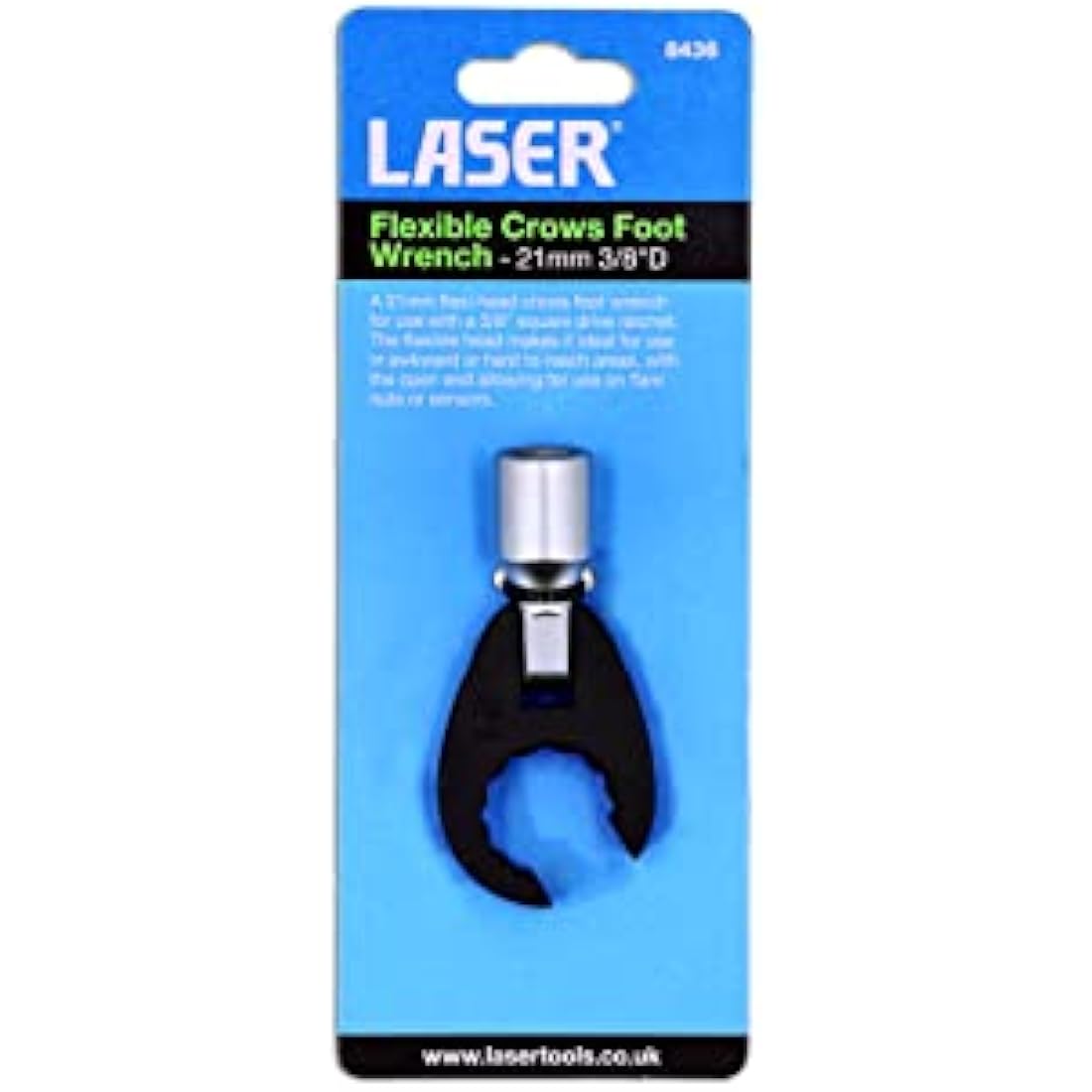Laser 8436 Flexible Crows Foot Wrench 21mm 3/8" D