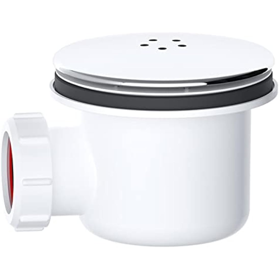 YUNLEX Shower Drain Cover, Chrome, 90mm/115mm, Modern, ABS Plastic and Metal, Removable Top, Fast Flow