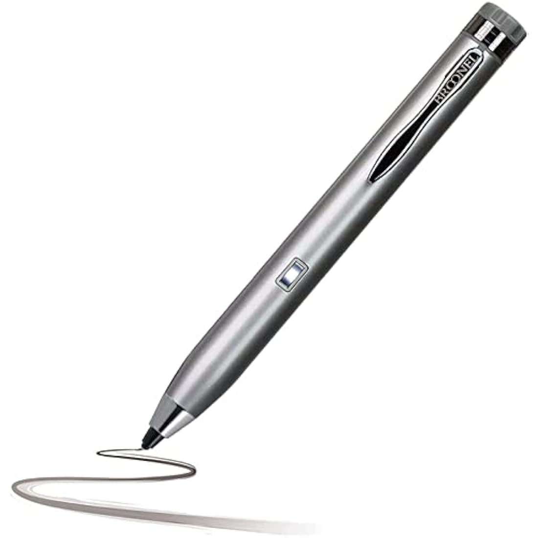 Broonel Silver Fine Point Digital Active Stylus Pen - Compatible With Nokia T20 Android 11 4G LTE 10.36" Tablet