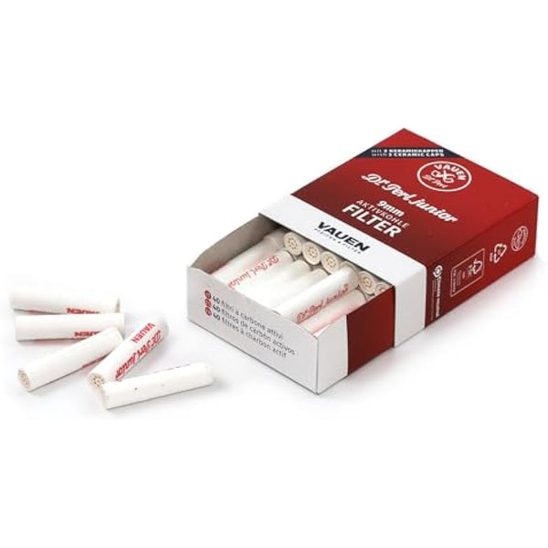 40 x 9mm Charcoal Pipe Filters Vauen dr. Perl Junior