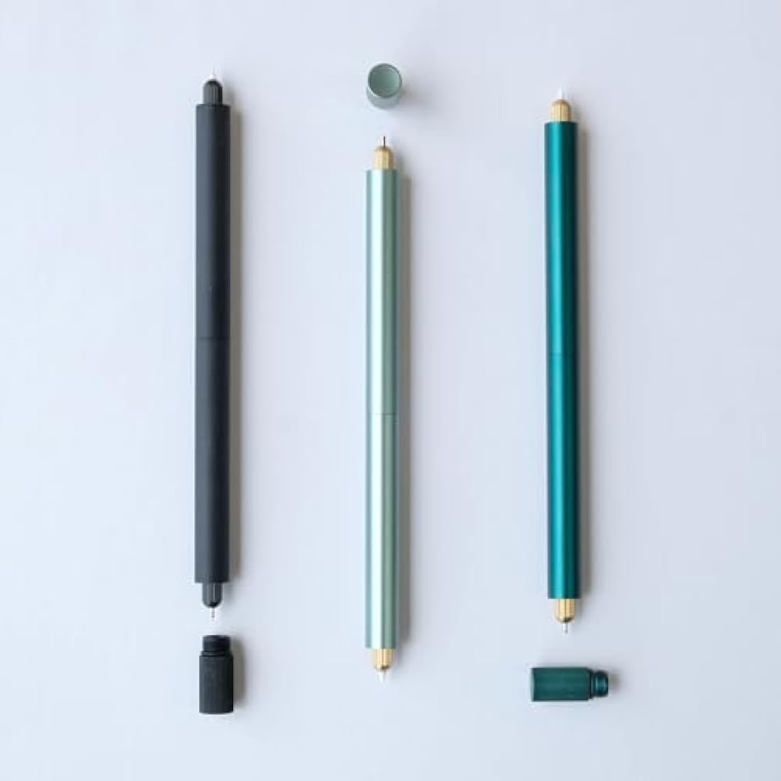 Tom's Studio Lumos Pro Duo Tip (Ivy) | Refillable Fineliner, Writing & Brush Pen | Comes with 11 Tips, 3ml Deep Black Ink Sample & 2x Ink Reservoir