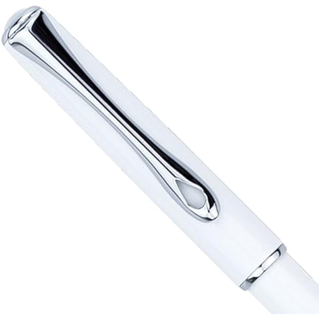 Traveller Ballpoint Pen Medium Stainless Steel/Chrome White 2-Piece Set
