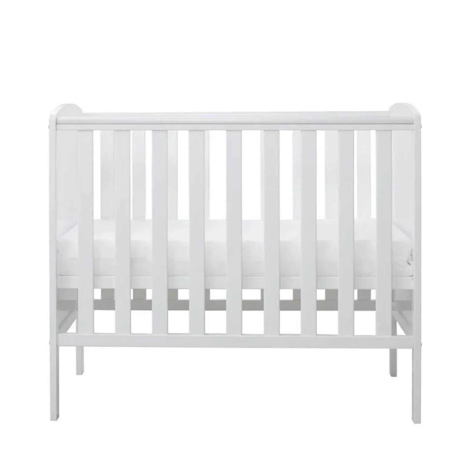 Ickle Bubba Coleby Space Saver Cot White - Premium Sprung Mattress