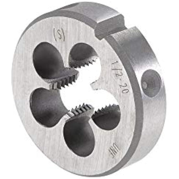 sourcing map 1/2"-20 UNF Tap and Die Set, HSS Machine Thread Tap with Round Threading Die, Right Hand