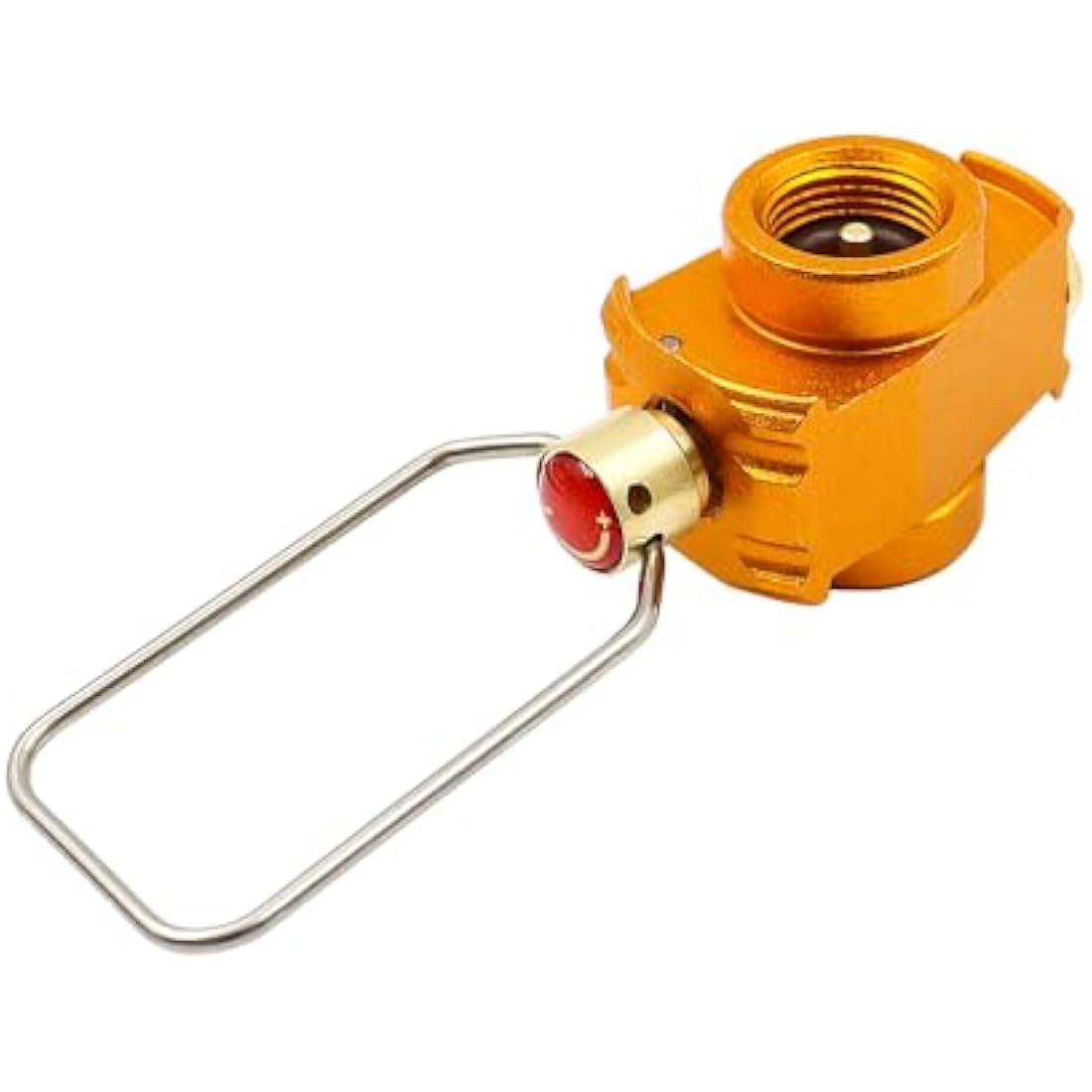 Tiardey Camping Gas Saver,Gas Converter Shifter Refill,Butane Gas Cartridge Convertor Shifter Adapter Valve (Golden)