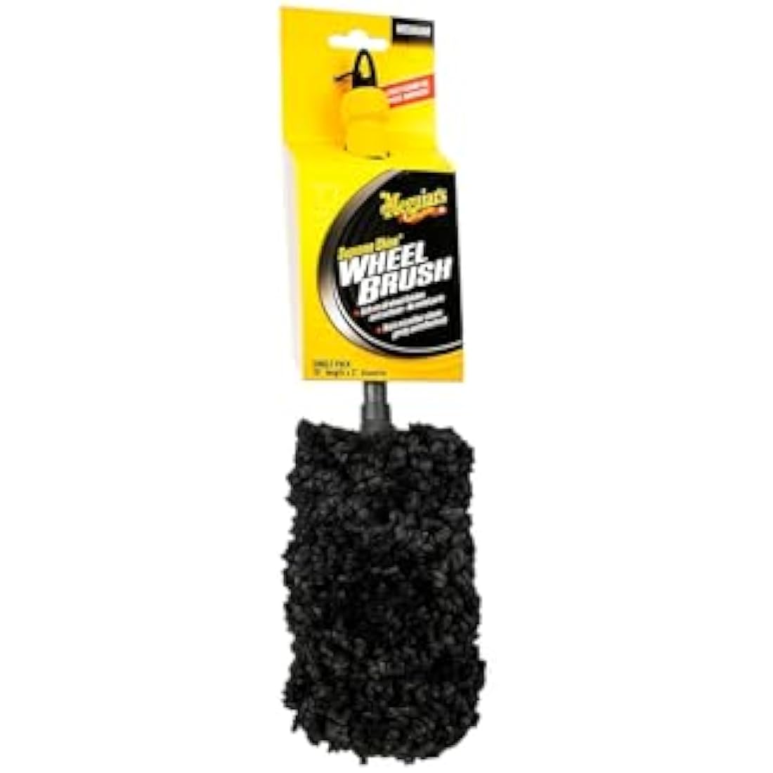 Meguiar's X1902EU Supreme Microfibre Wheel Brush, Medium, Completely Safe Wheel Cleaning, Black