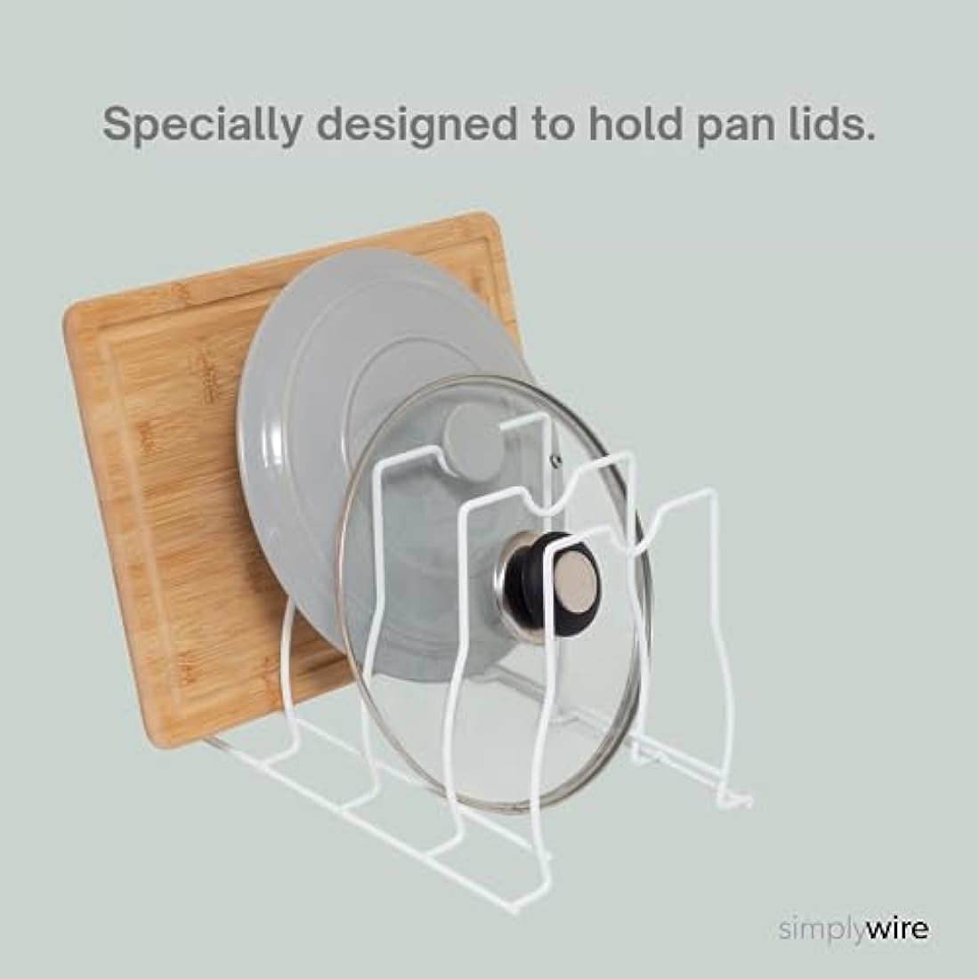 simplywire – Bakeware, Pan and Lid Storage Organiser - White