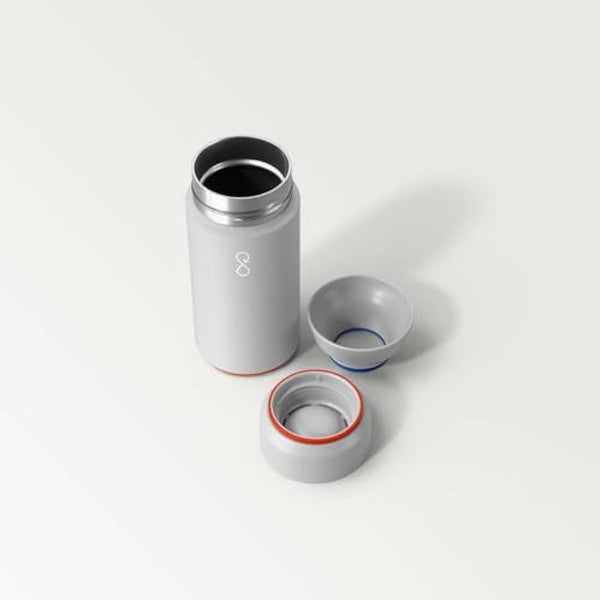 Ocean Bottle - Recycled Stainless Steel Brew Flask - Eco-Friendly & Reusable Bottle - Rock Grey - 350ml