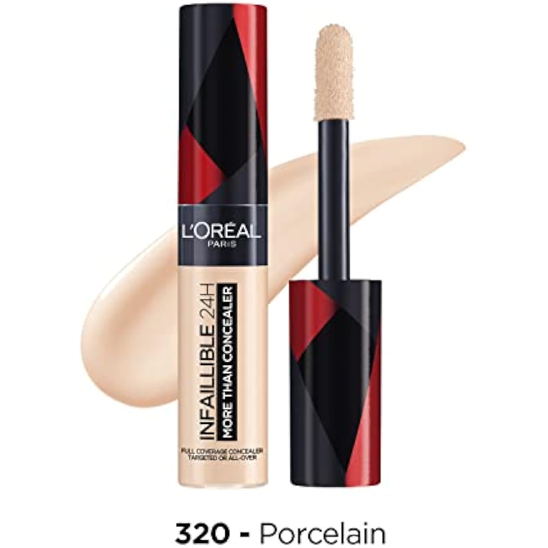 L'Oréal Paris Infallible 24H More Than Concealer, Full-coverage, Longwear and Matte Finish, 320 Porcelain