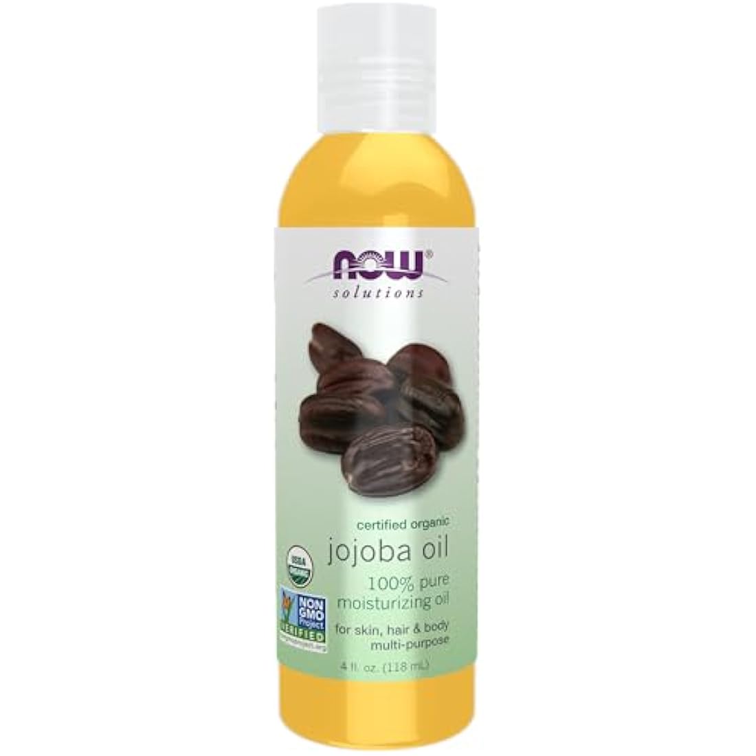 NOW Solutions Organic Jojoba Essential Oil, 4-Ounce