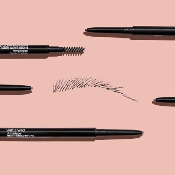 Wet n Wild, Ultimate Brow Retractable Pencil, Triangular and Ultra-precise Pencil Point, Pigmented Color that Perfectly Defines and Shapes Brows, Ash Brown
