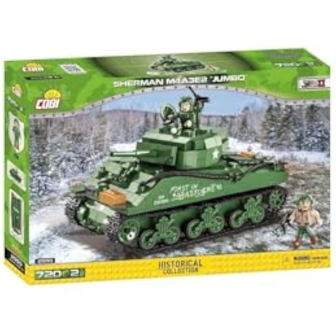 COBI Sherman M4A3E2 JUMBO,Green, Petit