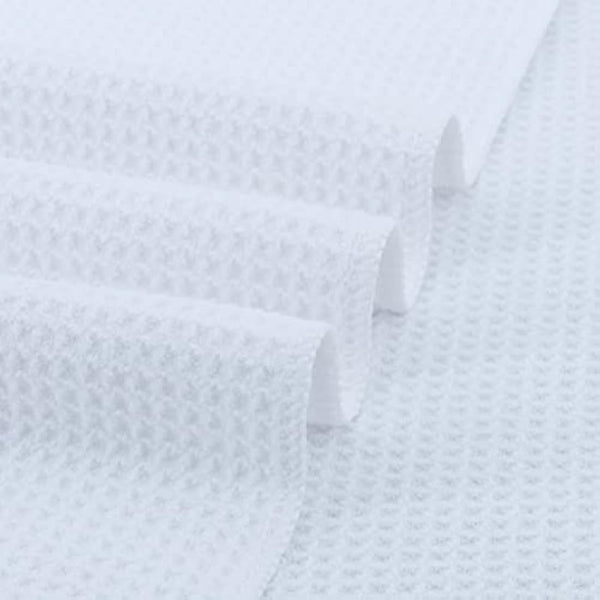 POLYTE Premium Microfibre Kitchen Dish Tea Towel Waffle Weave (White, 40x71) 12 Pack