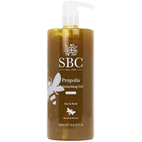 SBC Skincare Propolis Moisturising Gel – 1000ml | Lightweight Propolis Gel Moisturiser For Face And Body | Nurturing Propolis Gel For Irritated Or Sensitive Skin