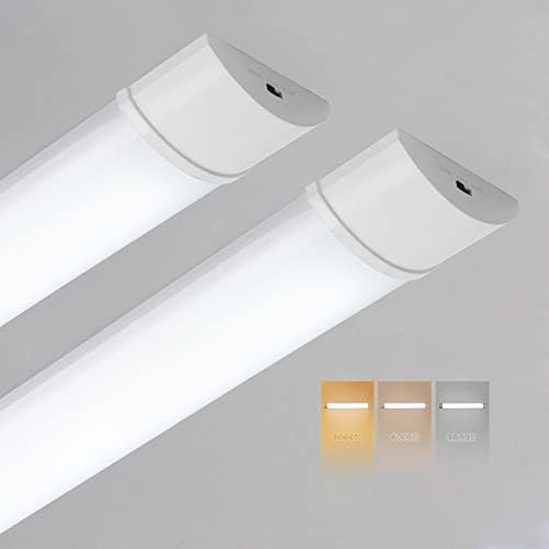 Sundertech 3FT 90cm [Set of 2= 6FT 1.8m] LED Batten Light 25w 2760LM (3000K/4000K/6500K 3cct in 1) Selectable Wall Ceiling Mount (3FT 90cm* 2 Packs)
