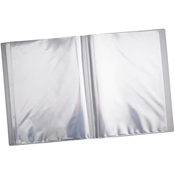 eco-eco A3 Size 50% Recycled 40 Pocket Clear Presentation Display Book, Storage Case Portfolio Art Folder with Plastic Sleeves, eco101
