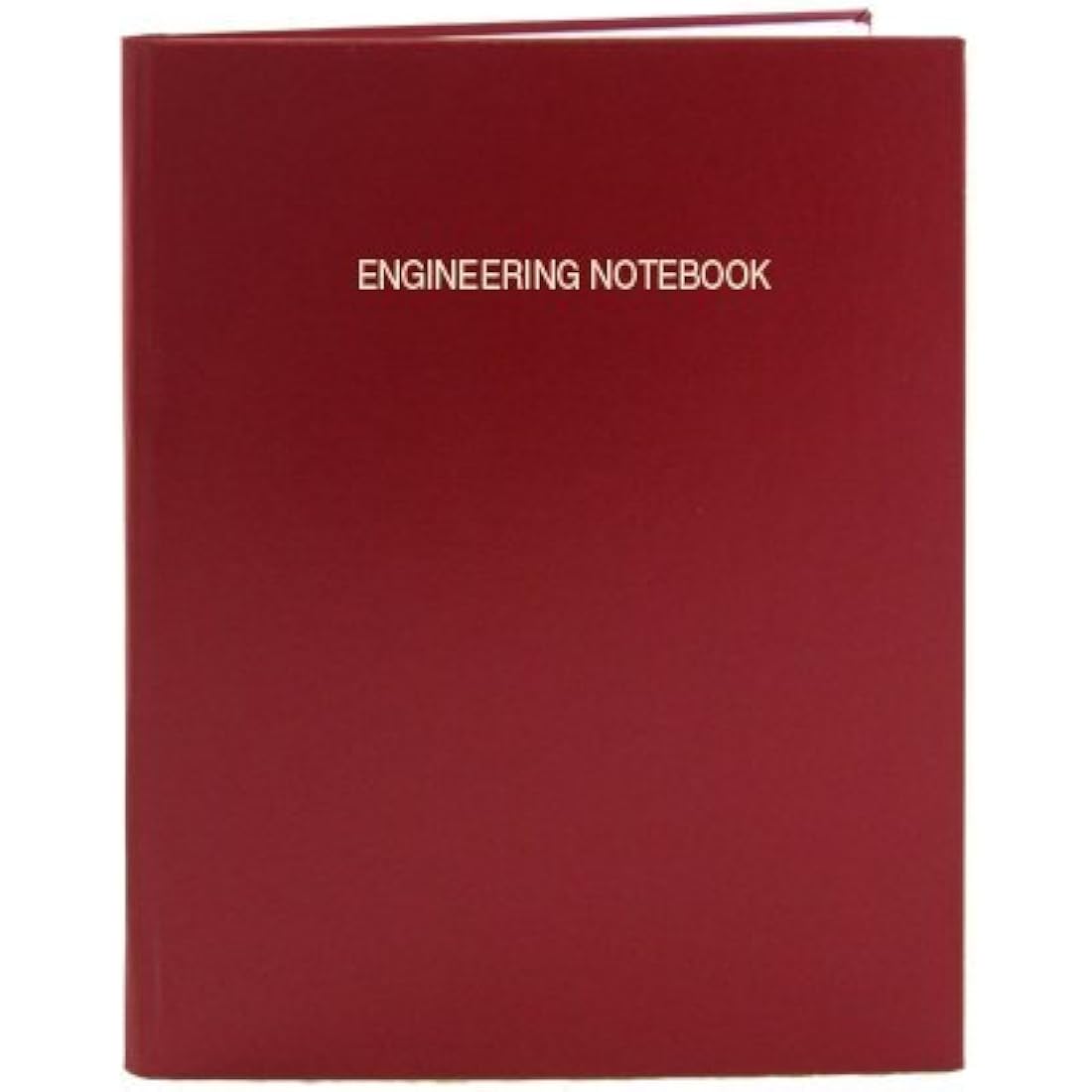 BookFactory Red Engineering Notebook - 96 Pages (.25" Engineering Grid Format), 8 7/8" x 11 1/4", Engineering Lab Notebook, Red Cover, Section Sewn Hardbound (EPRIL-096-LGS-A-LRT4)
