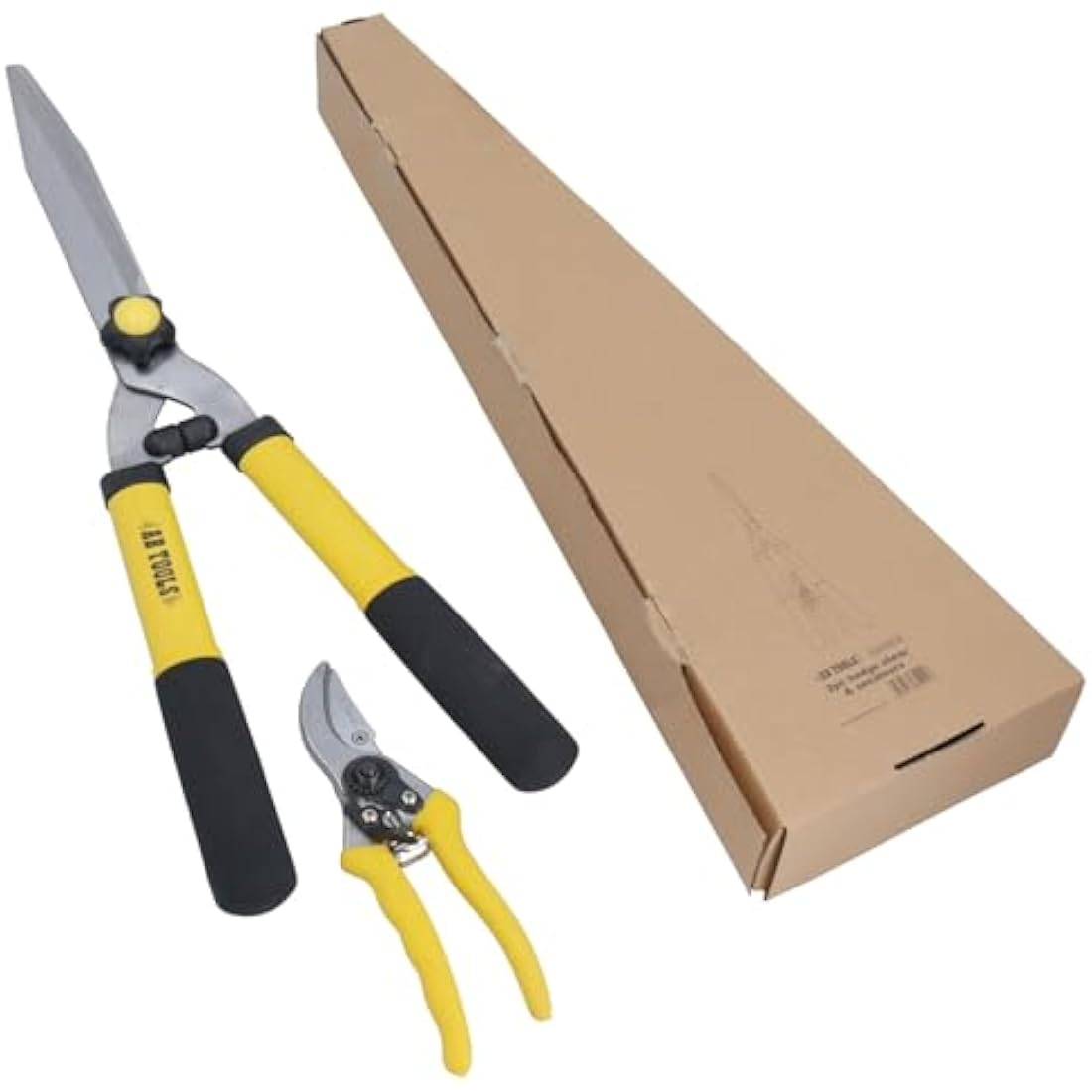 AB Tools Heavy Duty Pruning Shears + Hedge Shears Gardening Set Cutters Trimmers 2pc