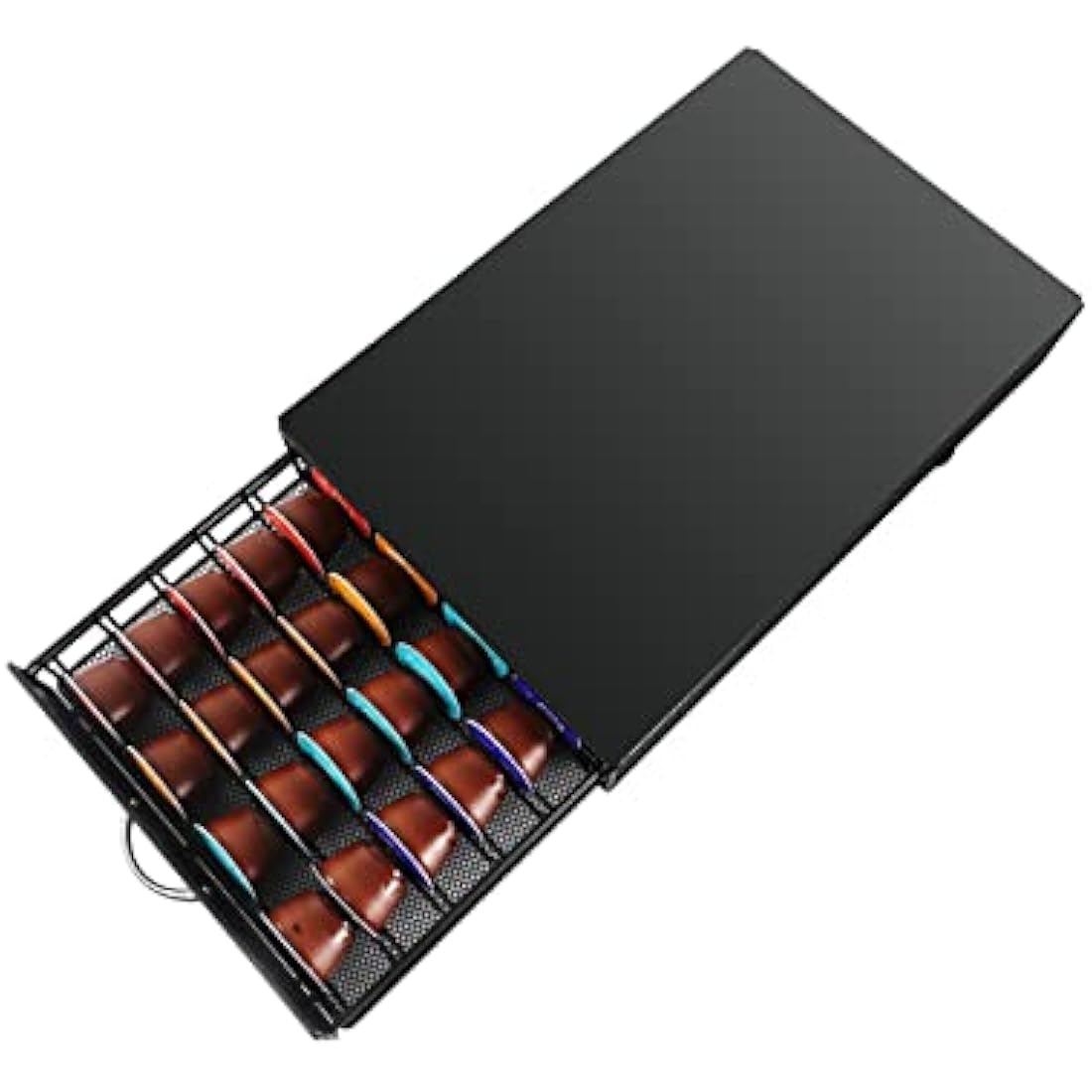 SYSYLY Coffee Pod Holder,Coffee Pod Storage Drawer For Dolce Gusto Pods,Max. Capacity 40 - Coffee Machine Stand With Coffee Pod Organizer.