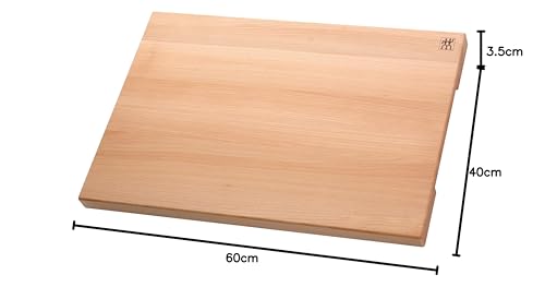 ZWILLING Solid Beechwood Chopping Board, 60 x 40 cm, Light Wood