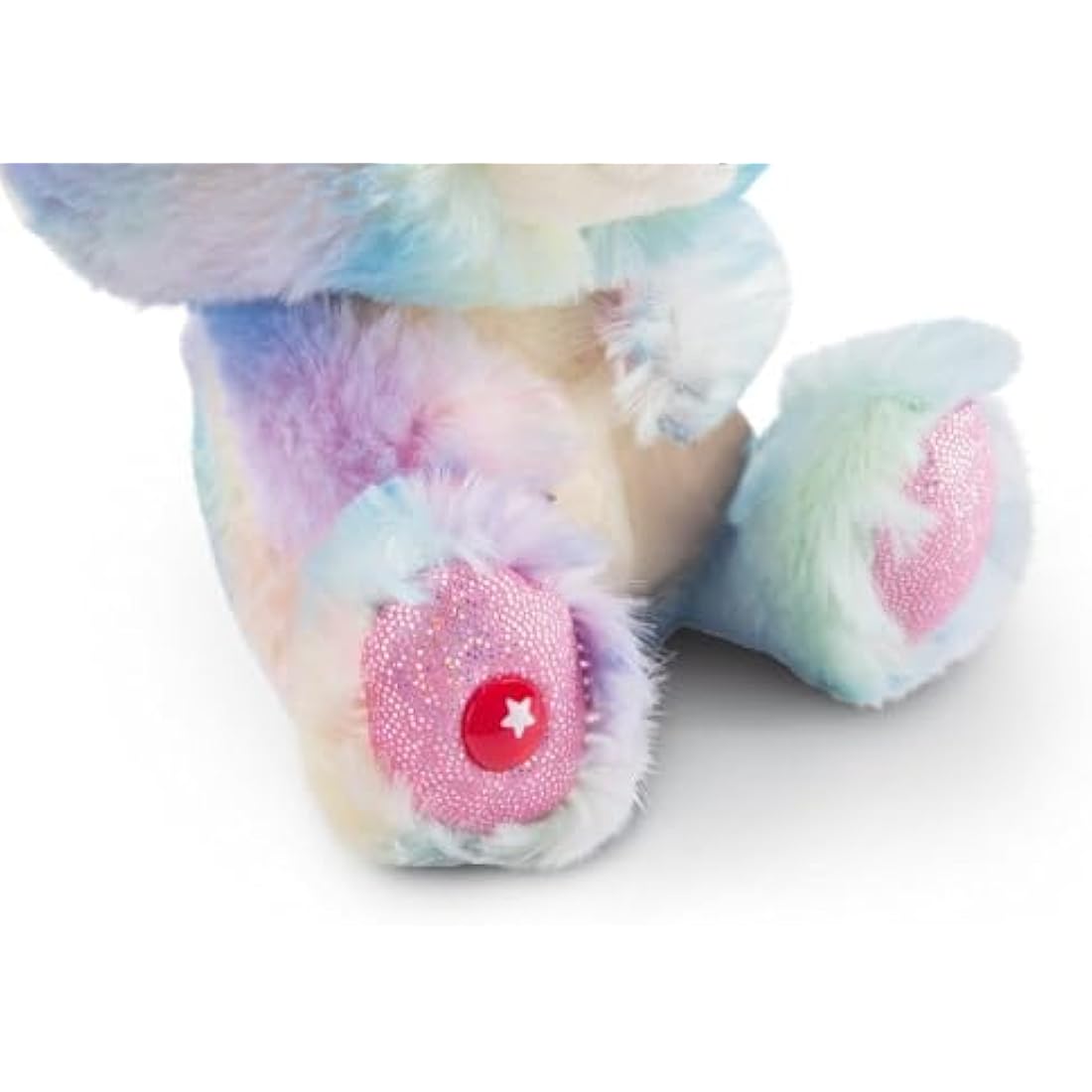 Nici 45561 Glubschis Animal, Cuddly Toy Bunny Rainbow Candy 15cm, Grey/Multi-Coloured