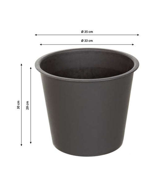 Dehner Universal Plant Pot Diameter 35 cm Height 30 cm Plastic Black