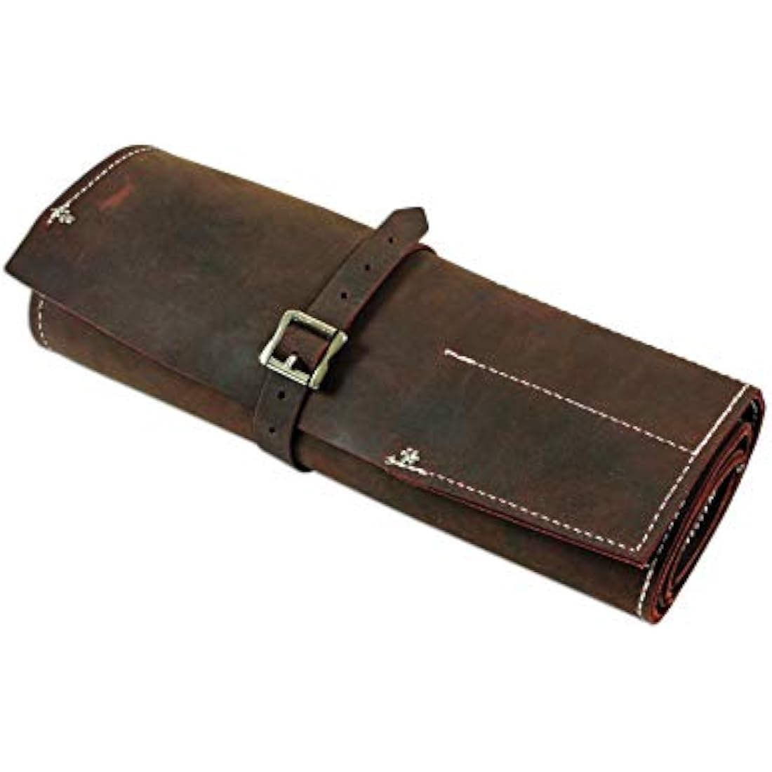 Gunson 77168 Leather Tool Roll Antique Finish 15 Pockets , Brown