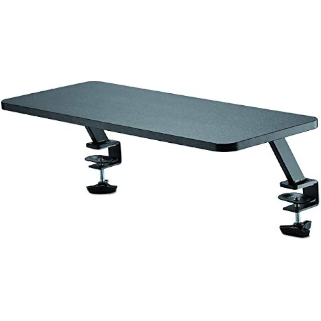 Monitor Riser Stand - Clamp-on Monitor Shelf for Desk - Extra Wide 25.6" (65 cm) For up to 34" Monitors - Black (MNRISERCLMP)