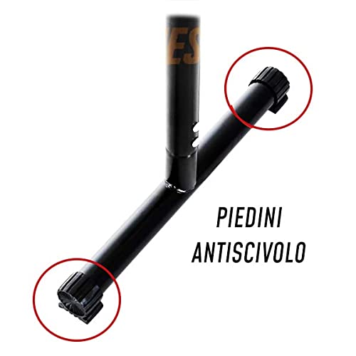 FFitness Parallel Bars Unisex Adult, Black Red, One Size